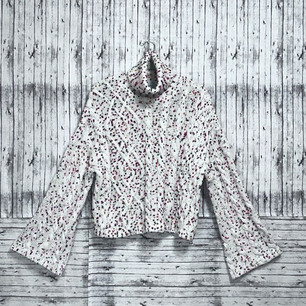 Judith March Ditsy Dots Cropped Sweater